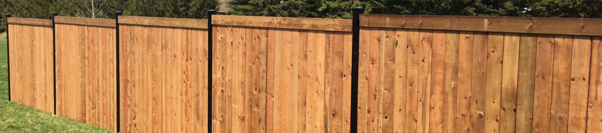 Beautiful fence with traditional fence panels