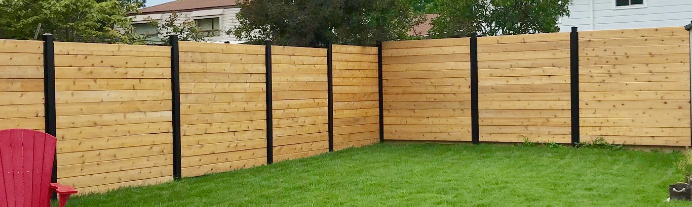 Beautiful fence with horizontal fence panels